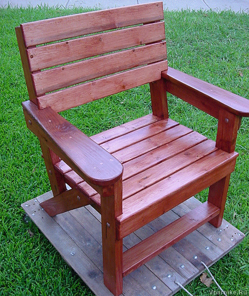 Как самому сделать садовое деревянное кресло. Чертежи