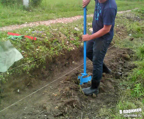 Бур ТИСЭ. Наш участок ниже уровня дороги