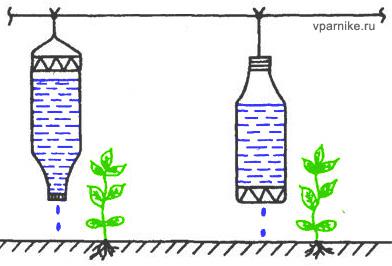 Мини-устройства для капельного орошения из бутылок