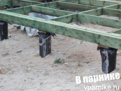 Фундамент ТИСЭ с деревянным ростверком