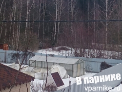 снег проломил теплицу